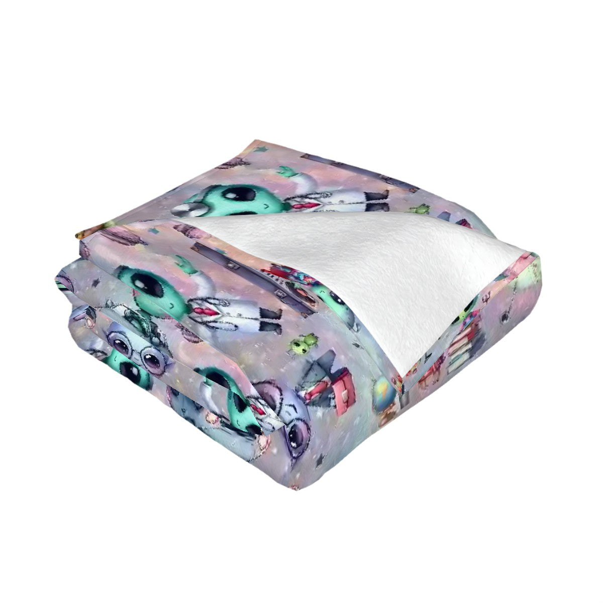 6 Alien Designs, Soft Flannel Blanket