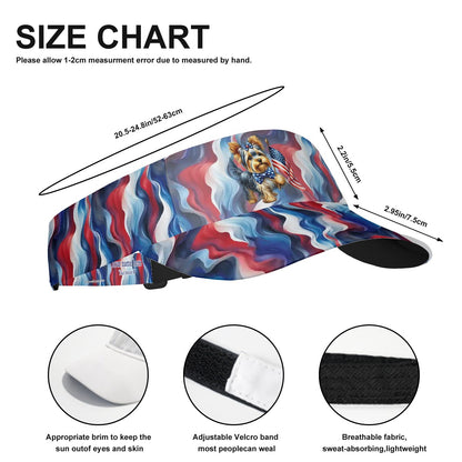 Patriot Dog / Puppy, Sun Visor Hat