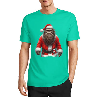 Bigfoot - Sasquatch Santa Short Sleeve Cotton T-Shirt