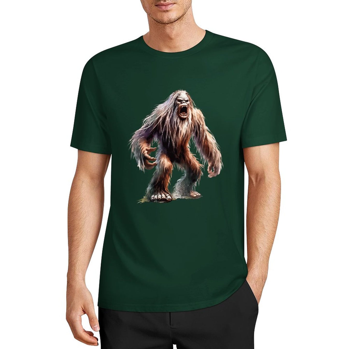 Bigfoot - Sasquatch Scary Short Sleeve Cotton T-Shirt