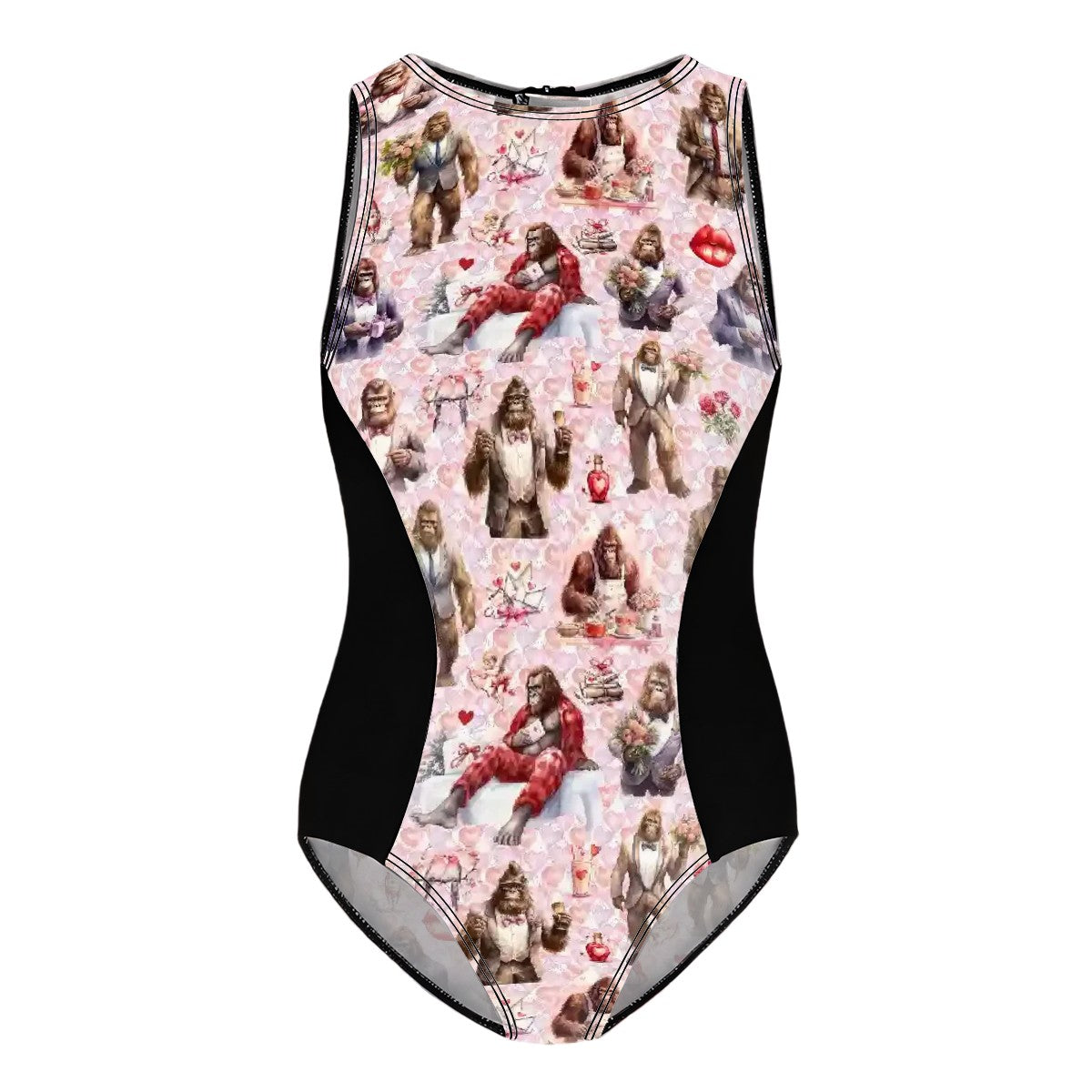 Girl’s One Piece Swimsuits, child swimwear - 20 Bigfoot, Sasquatch Designs