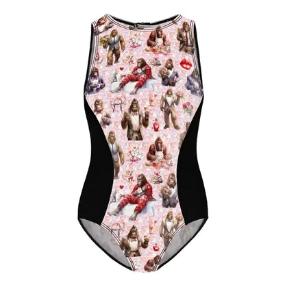 Girl’s One Piece Swimsuits, child swimwear - 20 Bigfoot, Sasquatch Designs