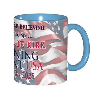 Charlie Kirk Memorial, Standard Colorful Coffee Mug (11oz) (Made in USA)