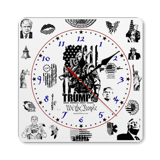 Donald Trump Badass, Square Wall Clock