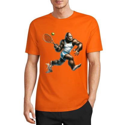 Bigfoot - Sasquatch Tennis Short Sleeve Cotton T-Shirt