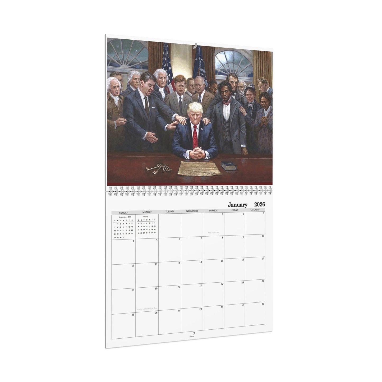 Donald Trump, MAGA  2026 8x11 inch Wall Calendar  Personalize It! Home Decor, Gift for Holidays, Office Organization