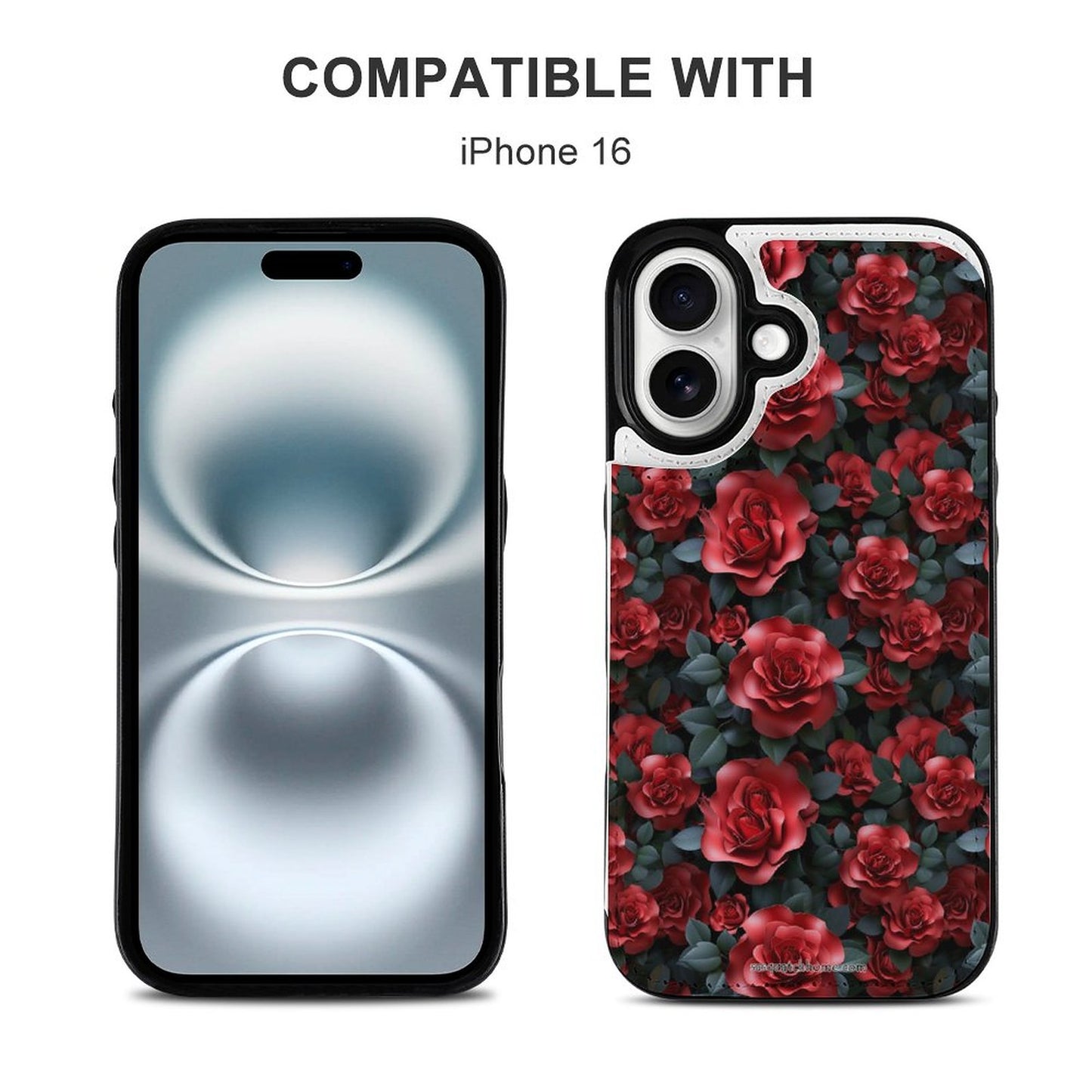 10 Beautiful Flower Designs, iPhone 16 Faux Leather Wallet Case