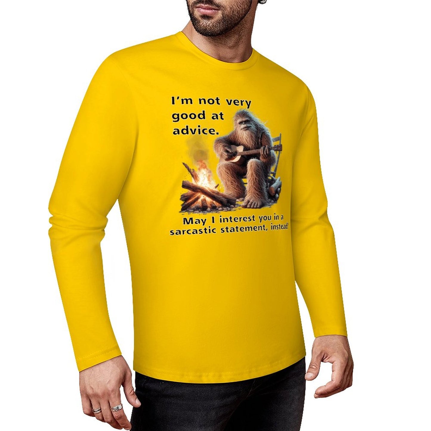 Bigfoot - Sasquatch "I'm not very good..",  Cotton Unisex Long Sleeve T-shirt