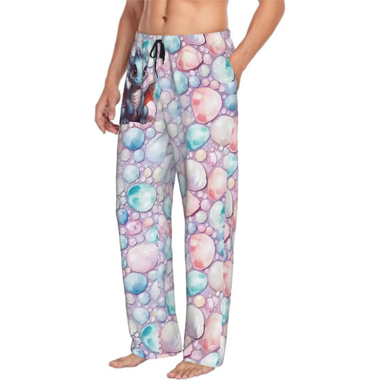 Baby Dragon, Men’s Polyester, Drawstring, Pajama Pants