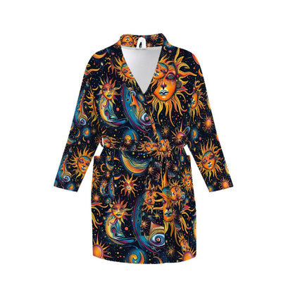 Astronomy Themed Women’s Bath Robe 33.5” Long