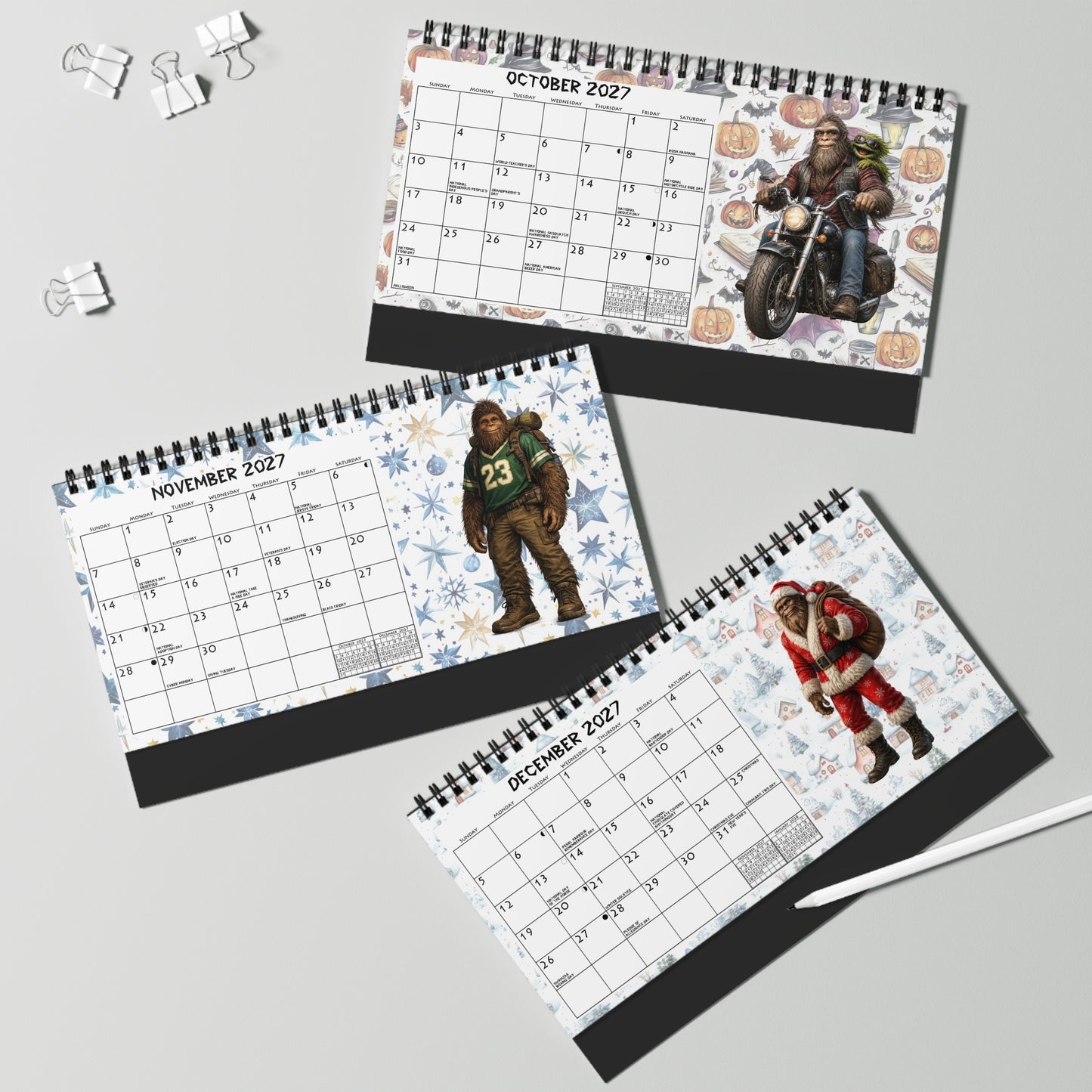 Bigfoot 10" x 5" Desktop Calendar