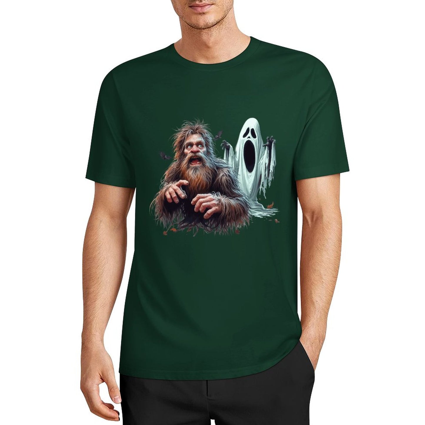 Bigfoot - Sasquatch Halloween Short Sleeve Cotton T-Shirt
