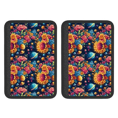 12 Galaxy / Outer Space Designs, Seat Belt Cover Pad For Adults 2 Pcs