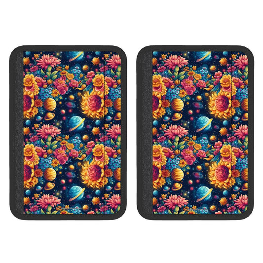 12 Galaxy / Outer Space Designs, Seat Belt Cover Pad For Adults 2 Pcs