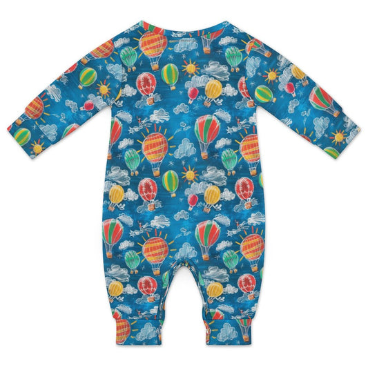 Baby Sasquatch goes to School, Long Sleeve Baby / Toddler Romper, Faux Cotton