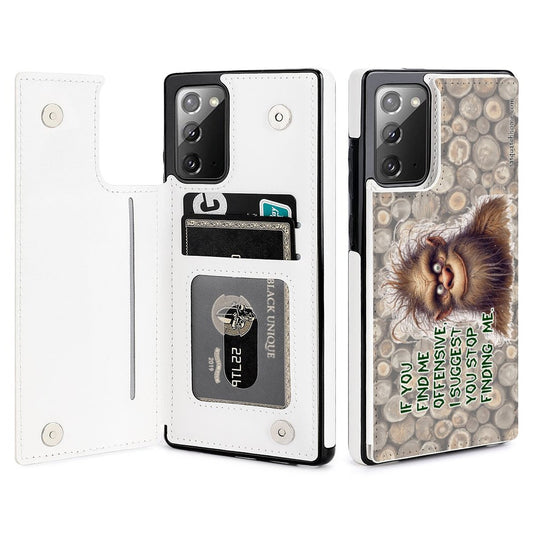 Bigfoot / Sasquatch "If you find me offensive..", Samsung Note 20 Flip Phone Case