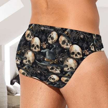 Halloween Skulls, Men’s Silk Briefs Underwear
