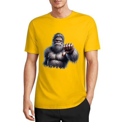 Bigfoot - Sasquatch Thumbs Down Short Sleeve Cotton T-Shirt