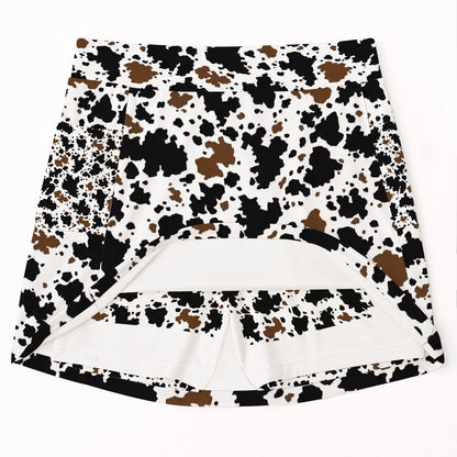 Cow Hide, Women’s Milk Silk Sports Skorts with Pockets