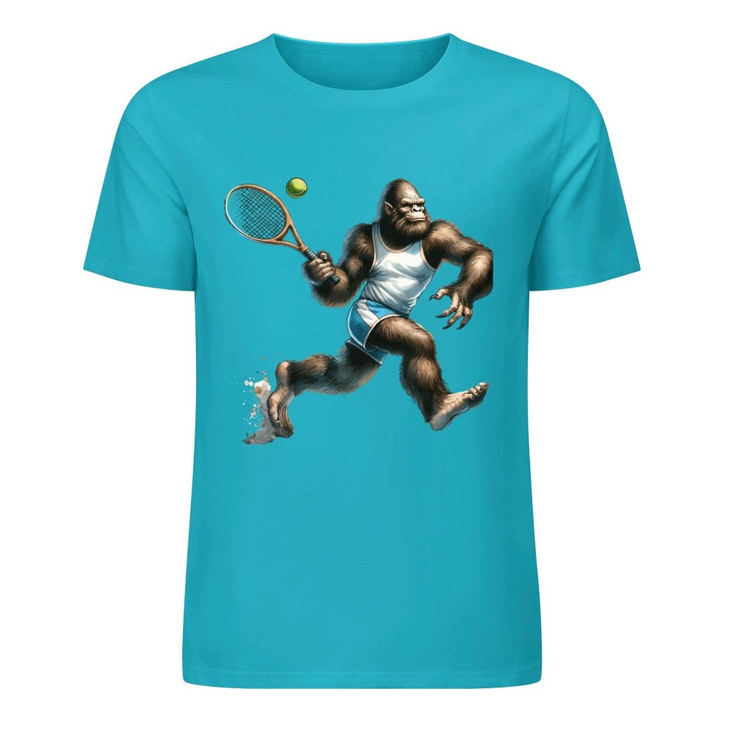 Bigfoot - Sasquatch Tennis Short Sleeve Cotton T-Shirt