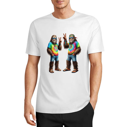 Bigfoot - Sasquatch Hippie Sasquatches Short Sleeve Cotton T-Shirt