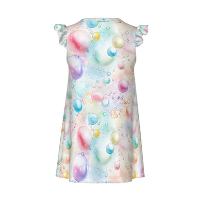 Rainbow Fairy Girl's Flutter Sleeve Nightgown