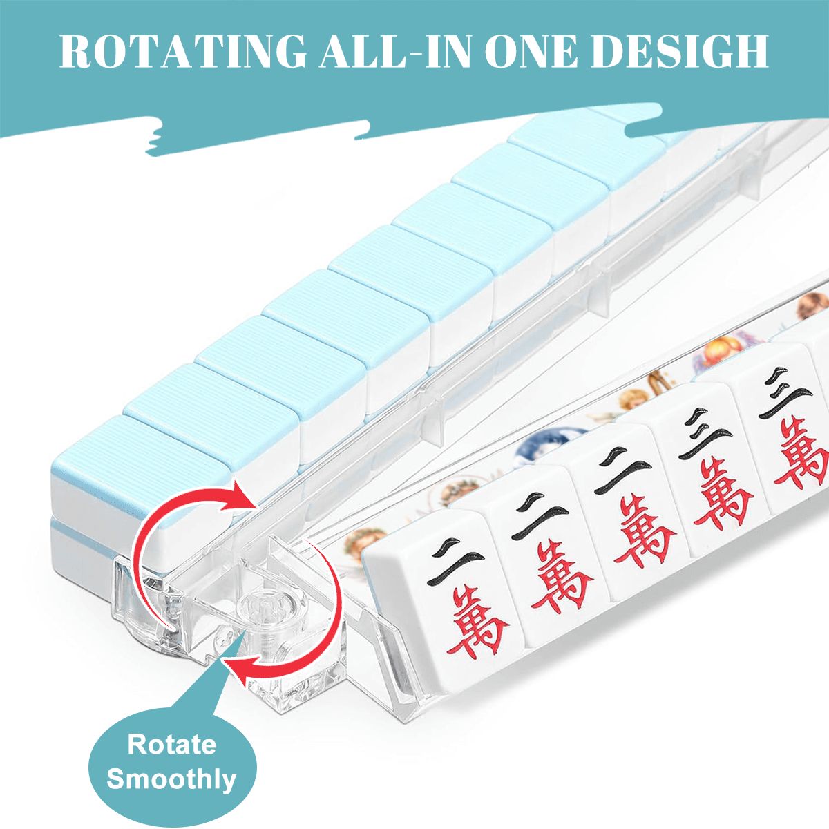 Fairy / Angel Designs, 4 Artistic Mahjong Tile Pusher Racks