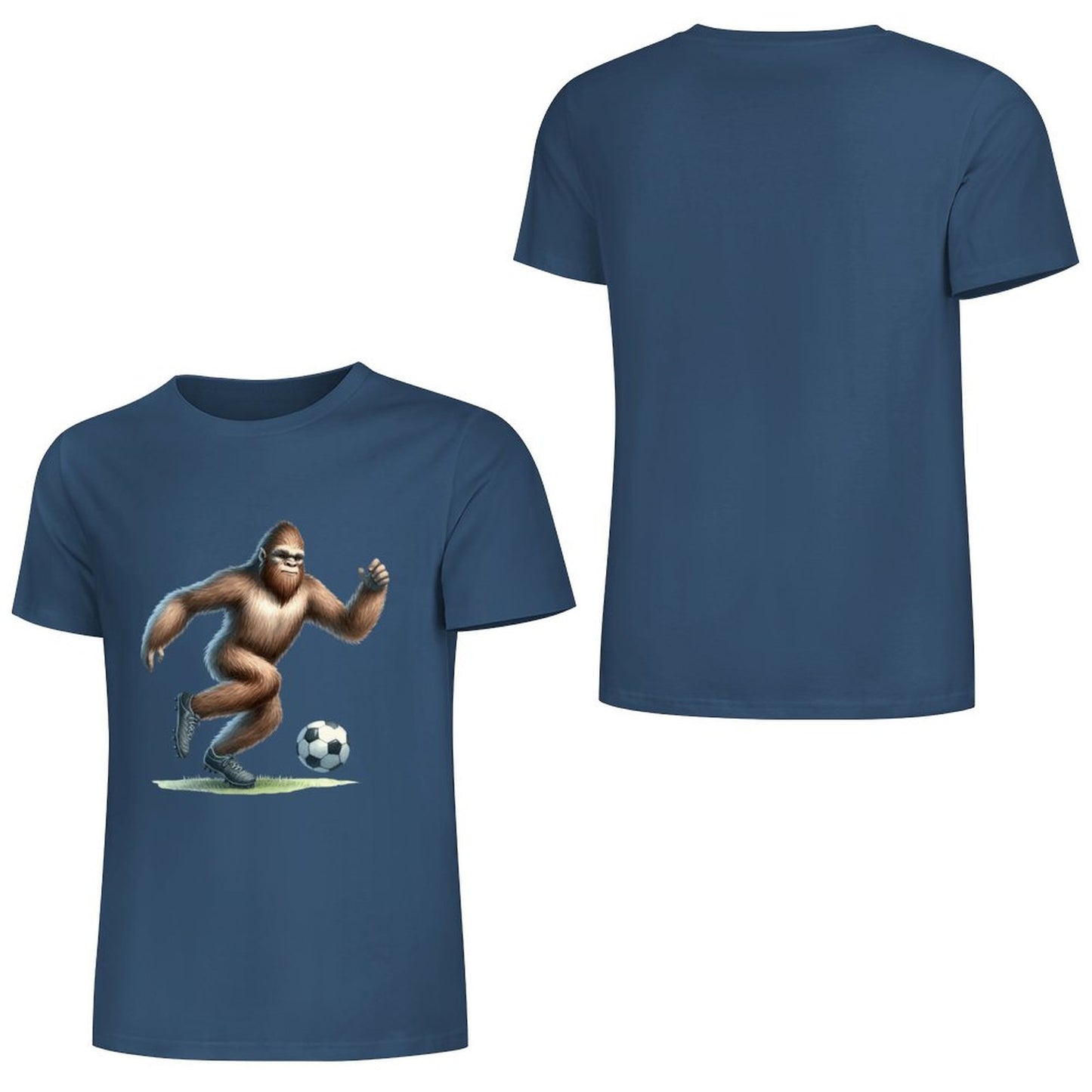 Bigfoot - Sasquatch Soccer (football) Short Sleeve Cotton T-Shirt