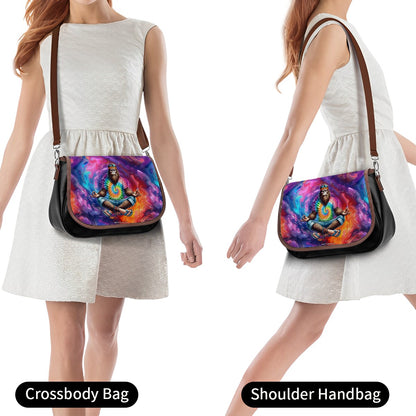 Bigfoot / Sasquatch Yoga, Leather Shoulder Bag / Purse