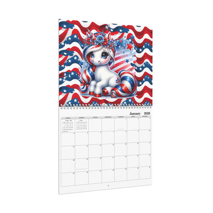 Patriot Unicorns 2026 8x11 inch Wall Calendar,  Personalize As Gift Home Decor, Gift for Holidays, Office Organization