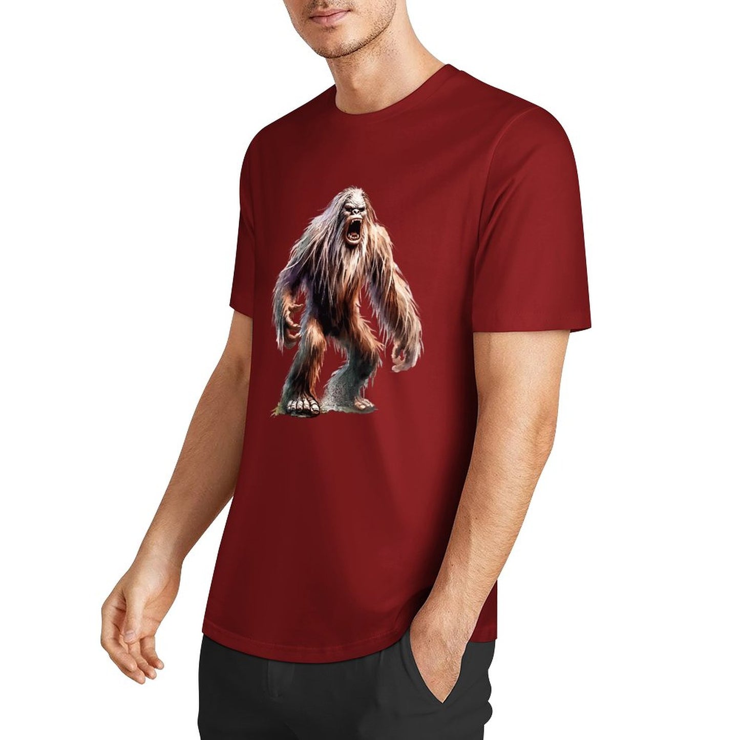 Bigfoot - Sasquatch Scary Short Sleeve Cotton T-Shirt