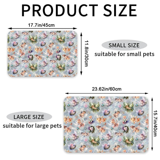 6 Fairy Designs, Waterproof Pet Food Mat