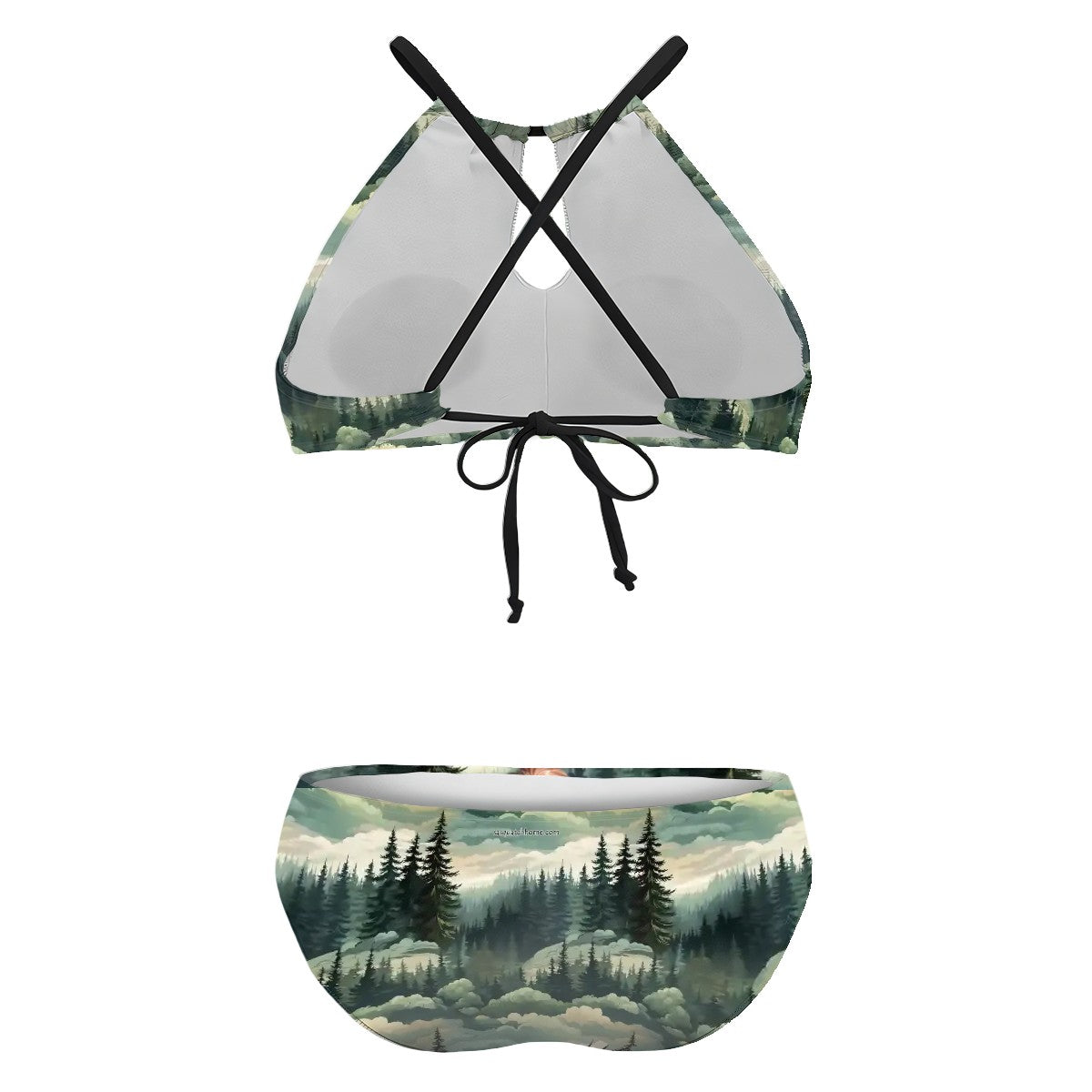 Bigfoot / Sasquatch Woods, Plus Size High-Waisted Bikini Customized Services