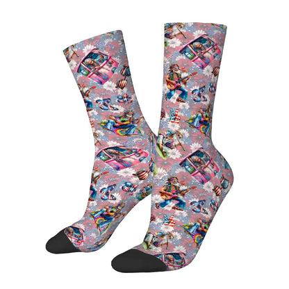 8 Patriotic Designs, Polyester Crew Socks