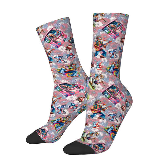 8 Patriotic Designs, Polyester Crew Socks