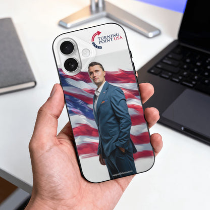 Charlie Kirk, Turning Point USA, iPhone 17 TPU Black Phone Case