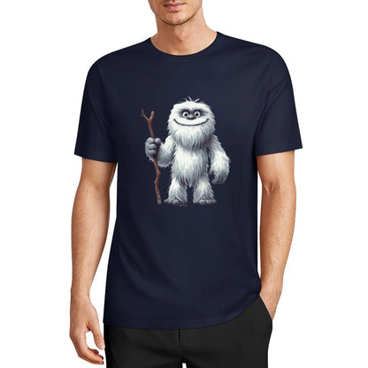 Bigfoot - Sasquatch Yeti Stick Short Sleeve Cotton T-Shirt