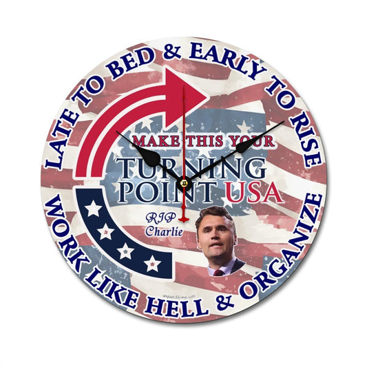 Charlie Kirk Memorial, Wooden Wall Clock