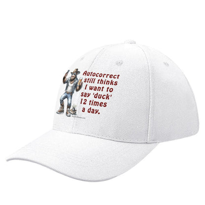“Sarcastic Sasquatch” Series Polyester Baseball Caps – “Autocorrect still thinks…”