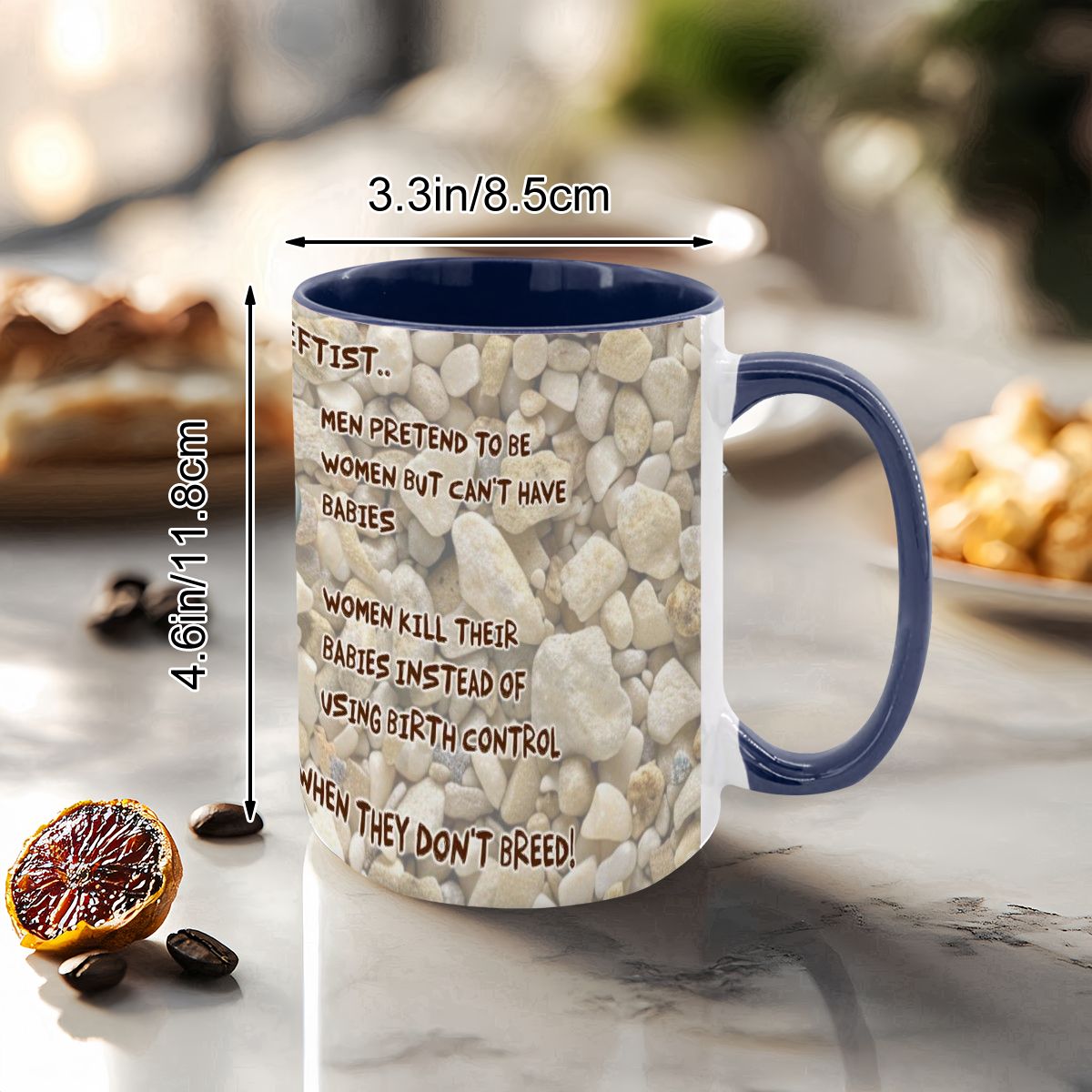 Sarcastic Sasquatch "The leftist..", Large 15 Ounce Colorful Mugs – Made In USA