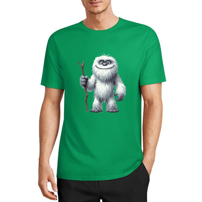 Bigfoot - Sasquatch Yeti Stick Short Sleeve Cotton T-Shirt