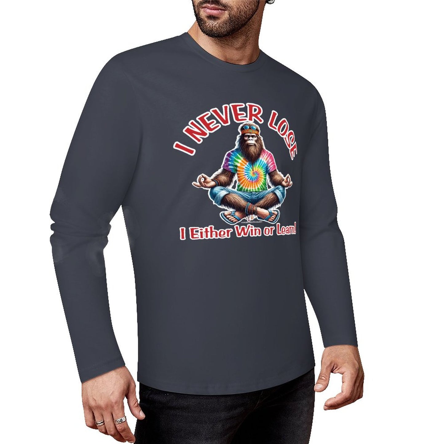 Bigfoot / Sasquatch "I never lose...", Cotton Unisex Long Sleeve T-shirt