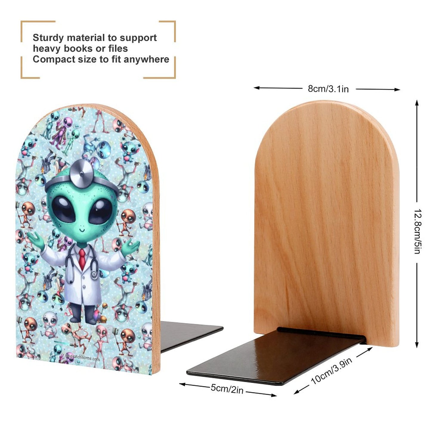 Alien Doctor, Wood Bookends