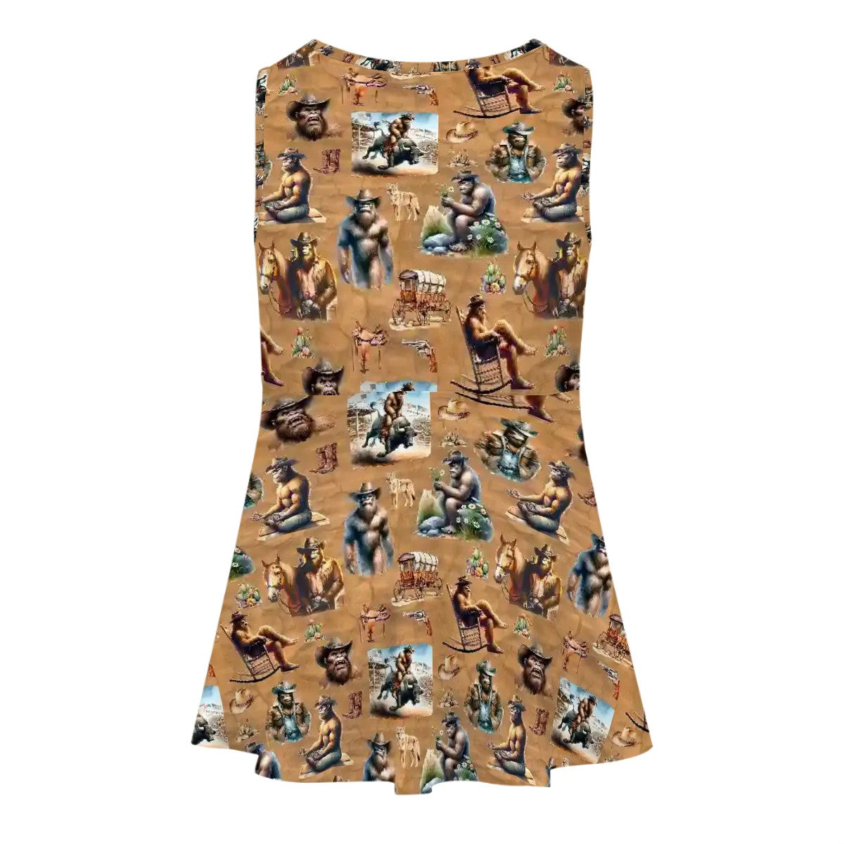 Sasquatch Themed Girls Polyester Sleeveless Dress
