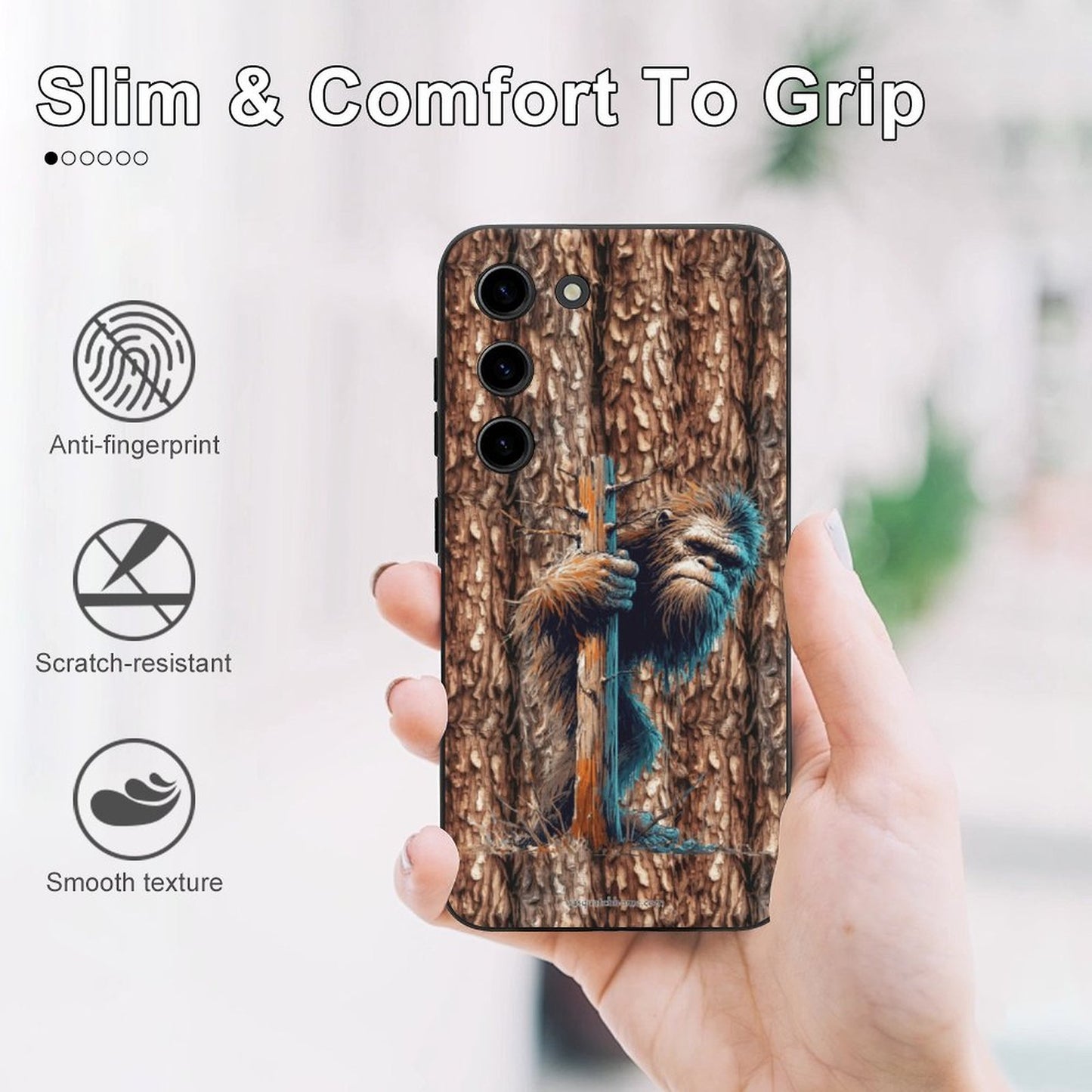 Bigfoot / Sasquatch Hiding, Samsung S23 Series TPU Cell Phone Case
