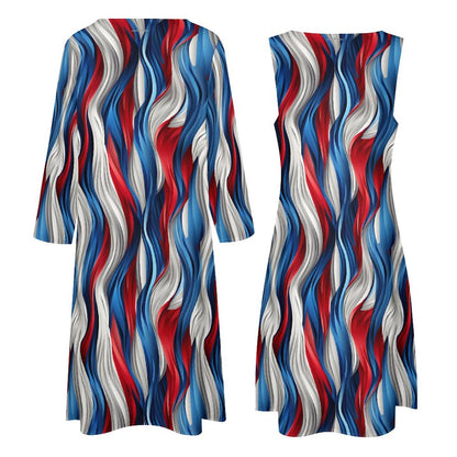 Donald Trump w Dog, Women’s Long Dress with Cardigan
