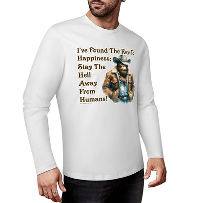 Cowboy Bigfoot / Sasquatch, "I found the key...", Cotton Unisex Long Sleeve T-shirt