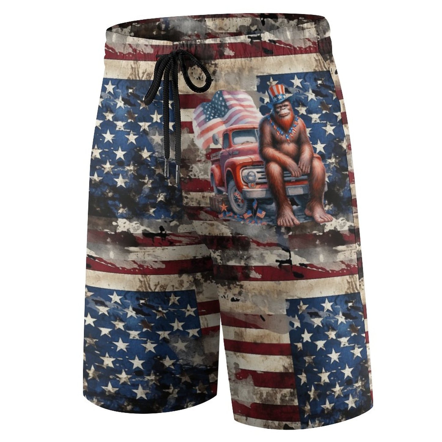 Patriot Bigfoot, Sasquatch, Children’s Beach Pants, Swim Shorts