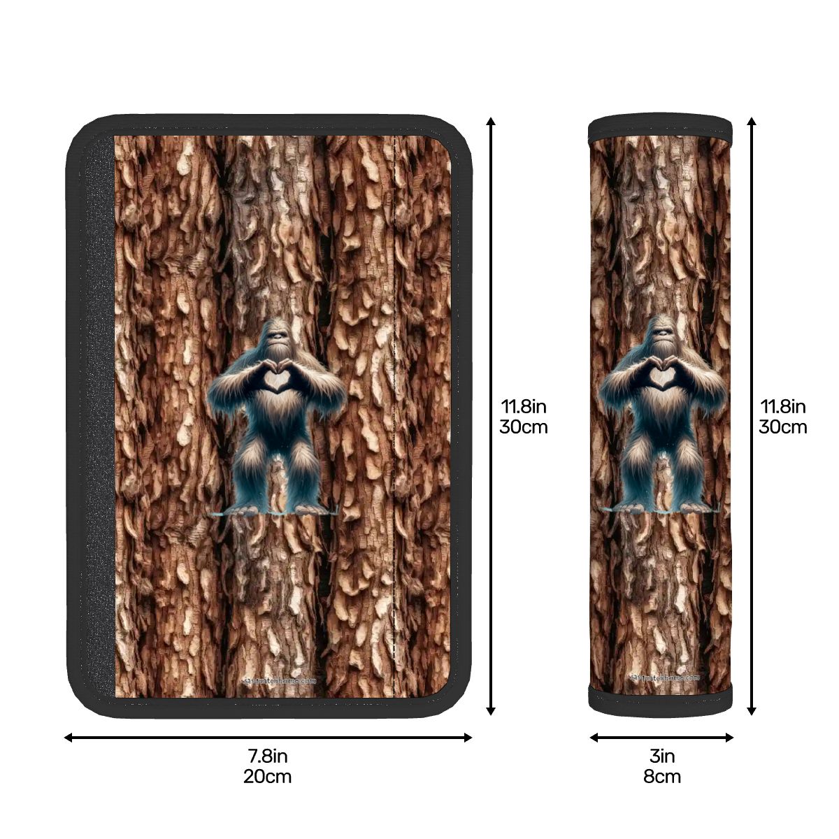 Sasquatch Love, Seat Belt Cover Pad For Adults 2 Pcs