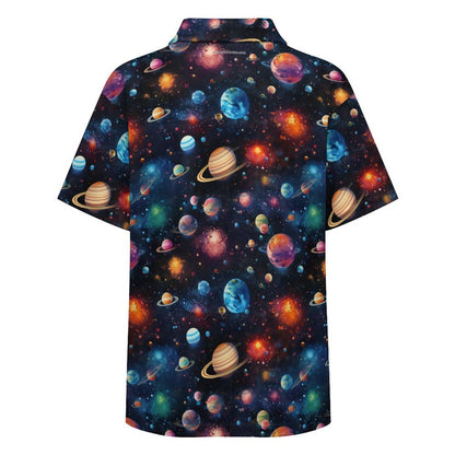12 Galaxy, Outer Space, Kids Button Down Polo Shirt